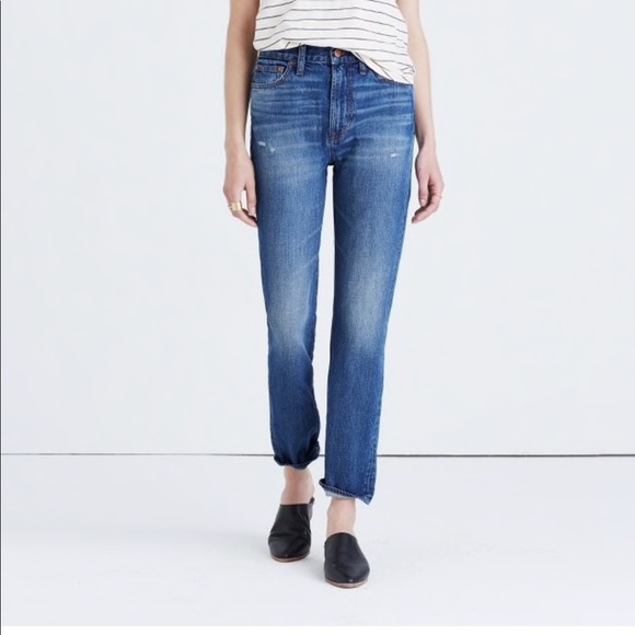 madewell raw hem jeans